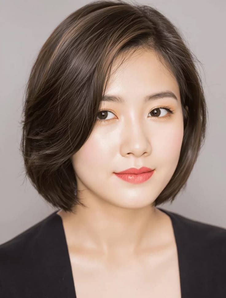 Sleek Short Bob — Korean women's hairstyle