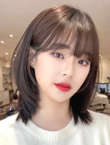Soft Bob with Bangs — Korean women's hairstyle